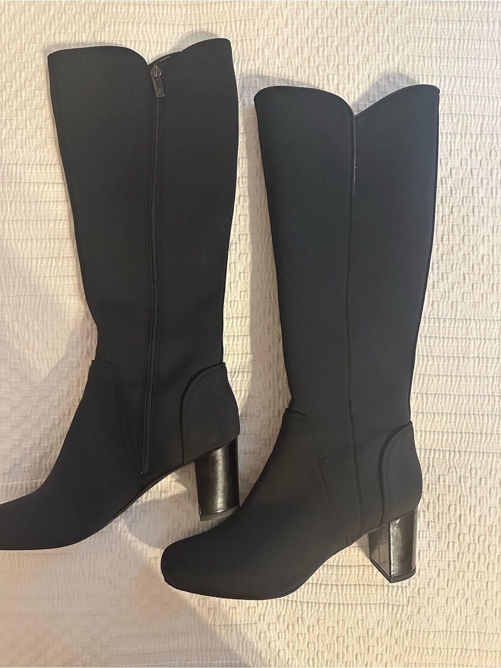 Donald J. Pliner Black Knee-High Block Heel Boots